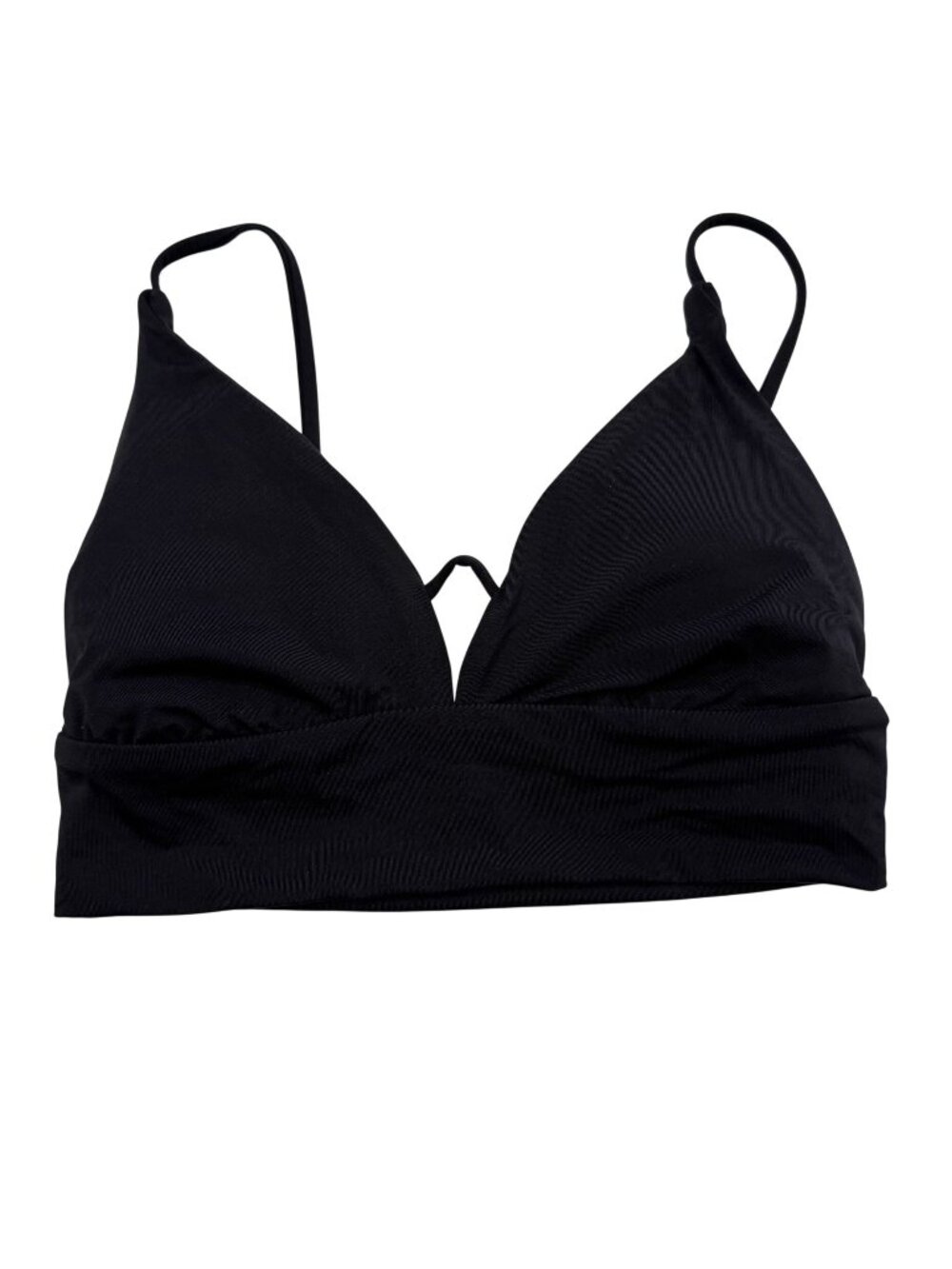 NWOT Billabong Womens Black Triangle Bikini Top Nylon Blend Size S